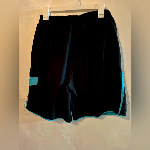 Nike Classic Black Blue Performance Lined Drawstring Swim Shorts Men's Sz L - Picture 1 of 5